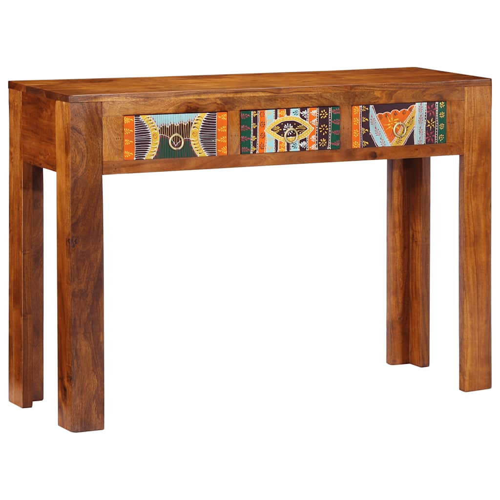vidaXL Stolik konsolowy, 110x35x75 cm, lite drewno akacjowe
