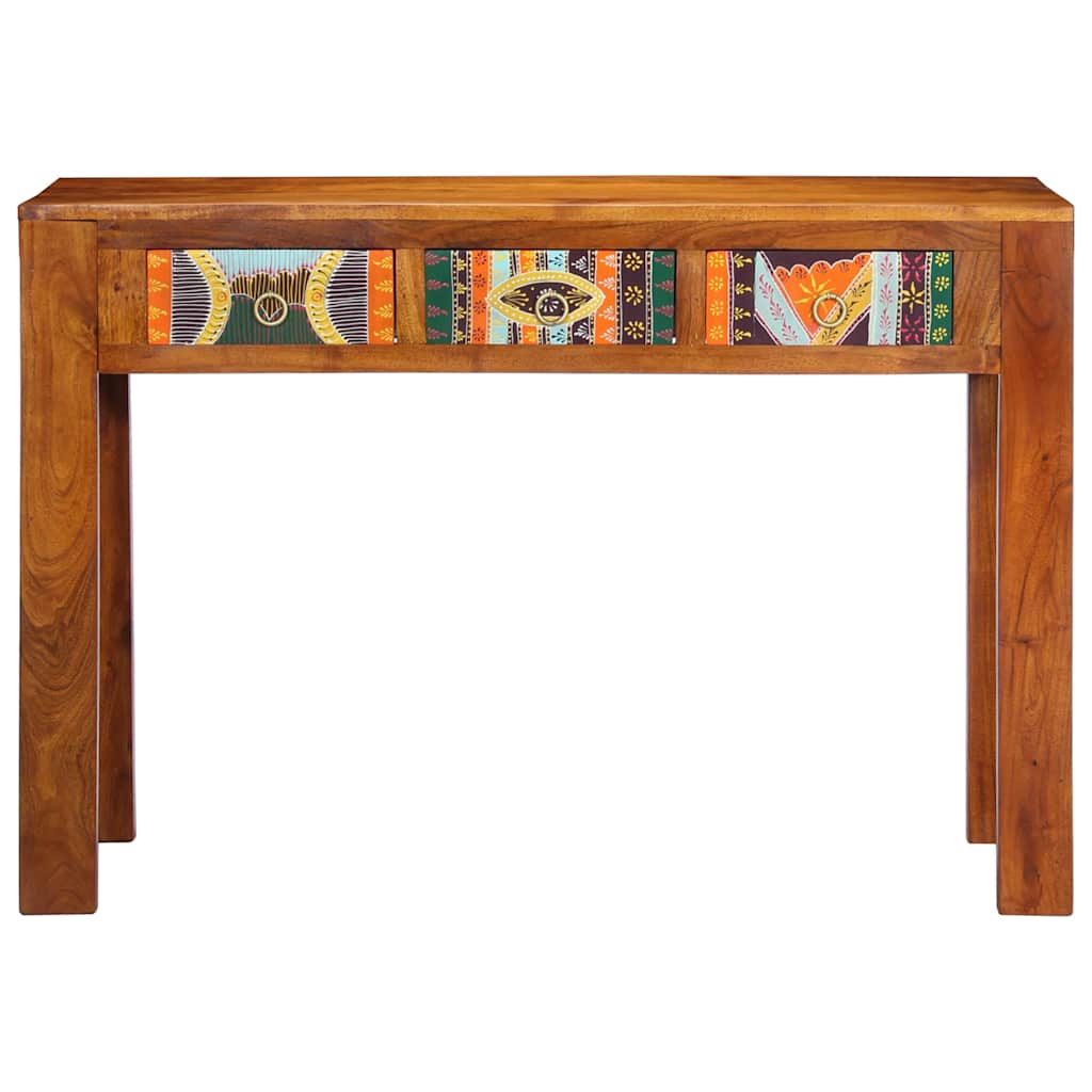 vidaXL Stolik konsolowy, 110x35x75 cm, lite drewno akacjowe