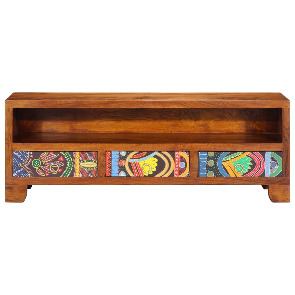 vidaXL Szafka RTV wielokolorowa 110x30x40 lite drewno akacjowe