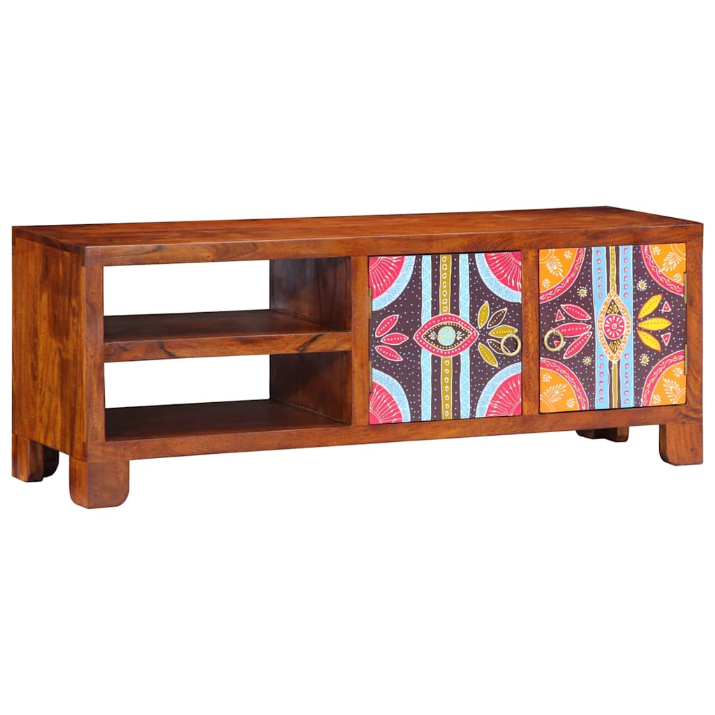vidaXL Szafka RTV wielokolorowa 110x30x40 lite drewno akacjowe