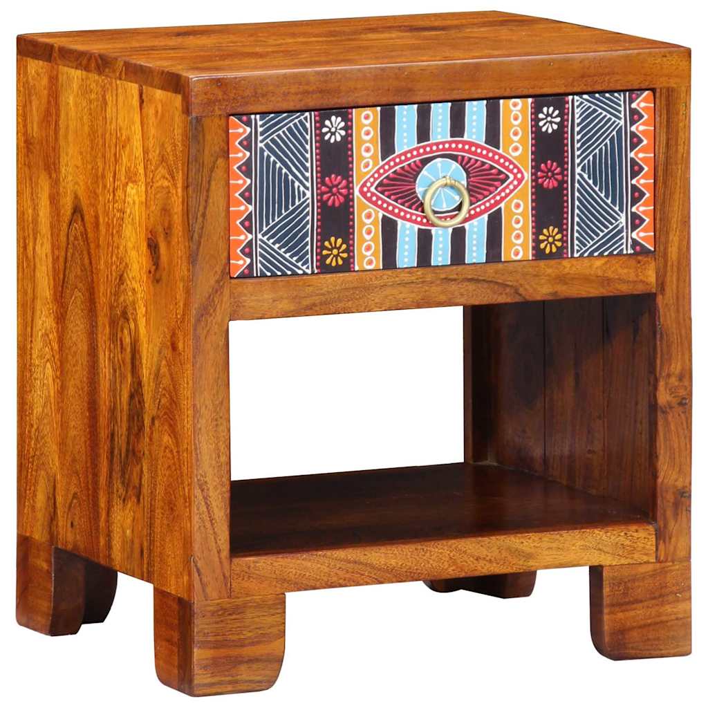 vidaXL Bufet Wielokolorowe 40 x 35 x 45 cm lite drewno akacjowe