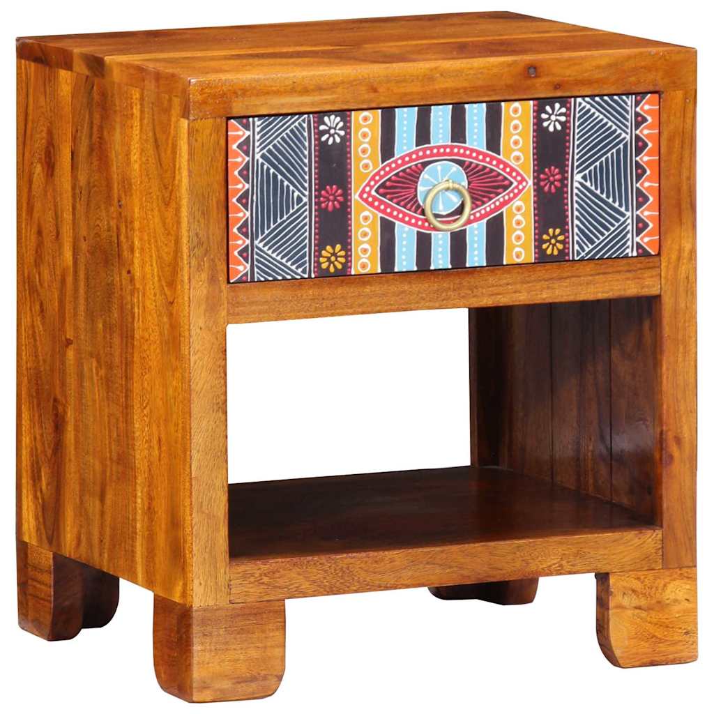 vidaXL Bufet Wielokolorowe 40 x 35 x 45 cm lite drewno akacjowe