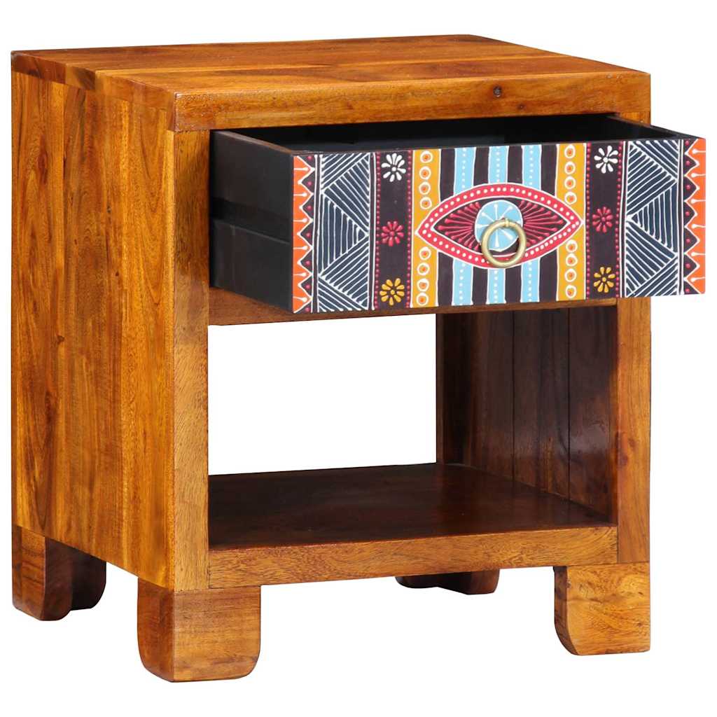 vidaXL Bufet Wielokolorowe 40 x 35 x 45 cm lite drewno akacjowe