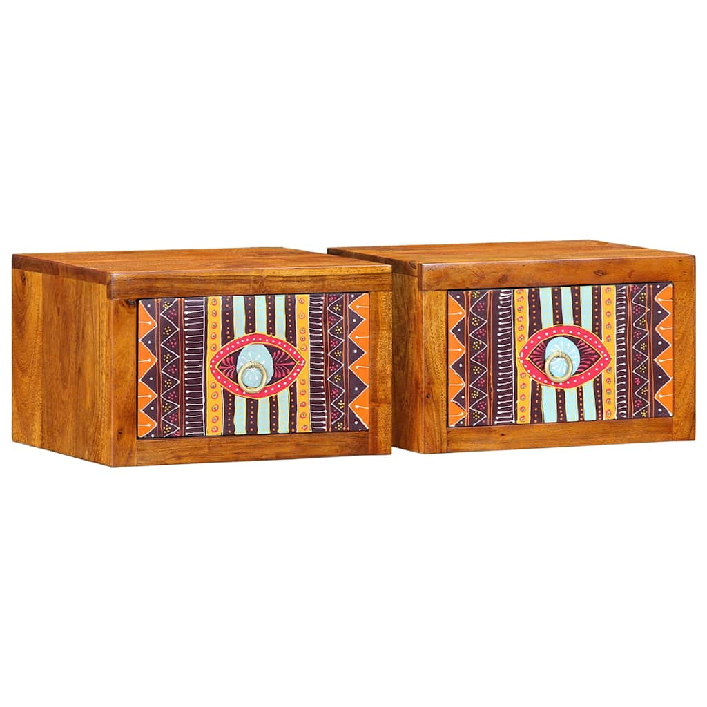 vidaXL Szafka Nocna z szufladą 2 pcs Brązowy 35 x 30 x 22 cm