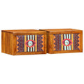 vidaXL Szafka Nocna z szufladą 2 pcs Brązowy 35 x 30 x 22 cm