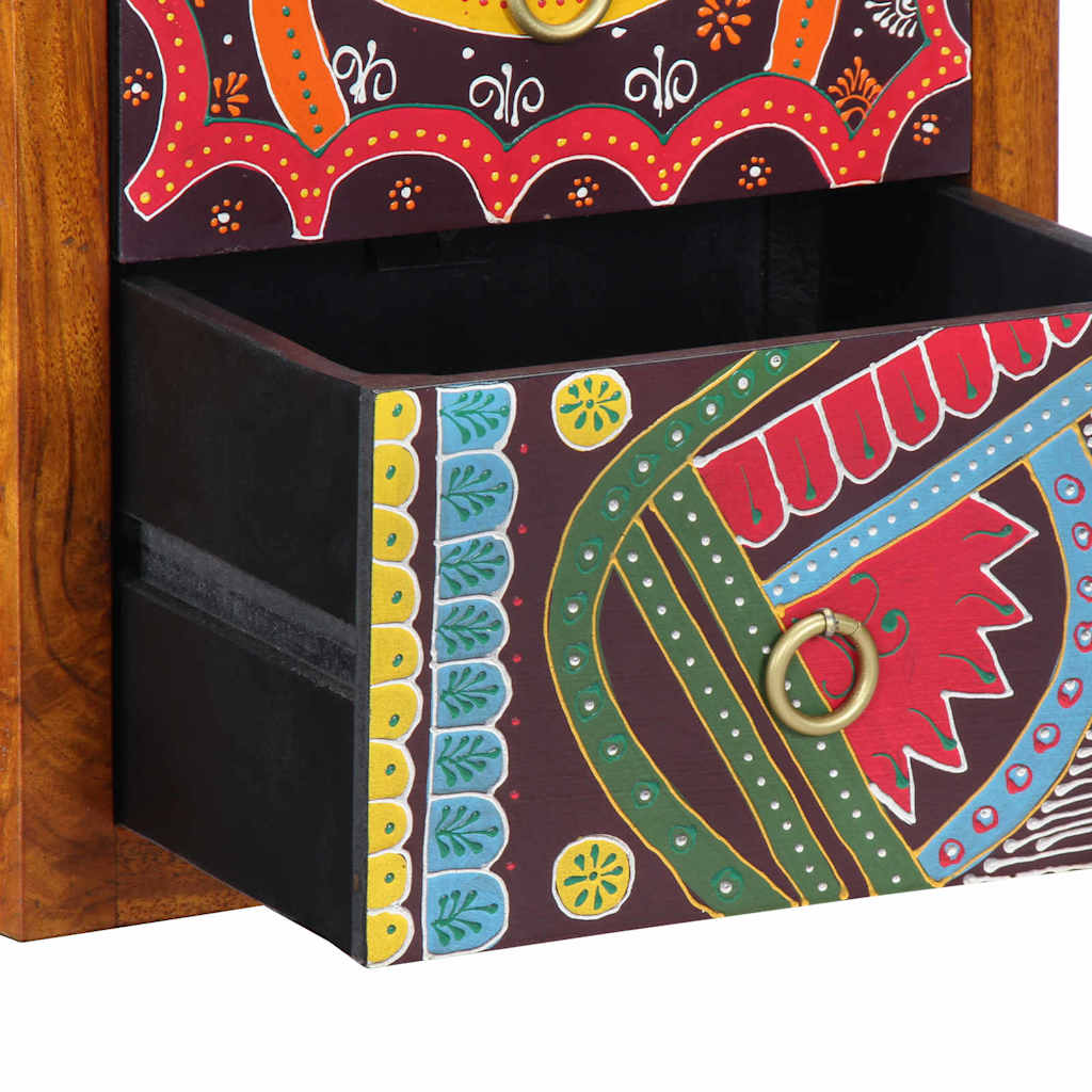 vidaXL Szafka Nocna 2 pcs Brązowy 35 x 30 x 40 cm Lite Drewno Akacji