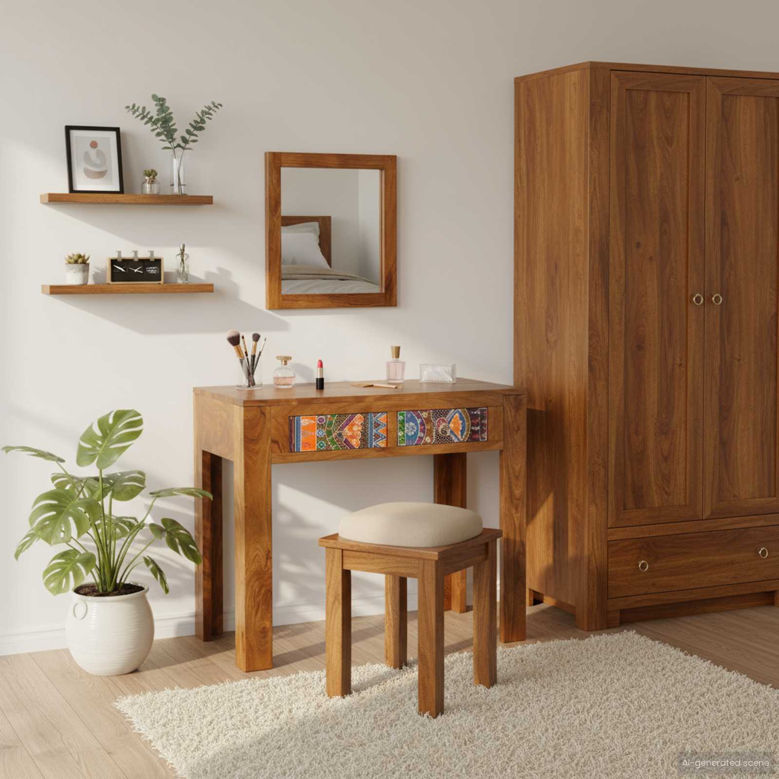 vidaXL Toaletka z szufladą Brązowy 90 x 45 x 75 cm Lite Drewno Akacji