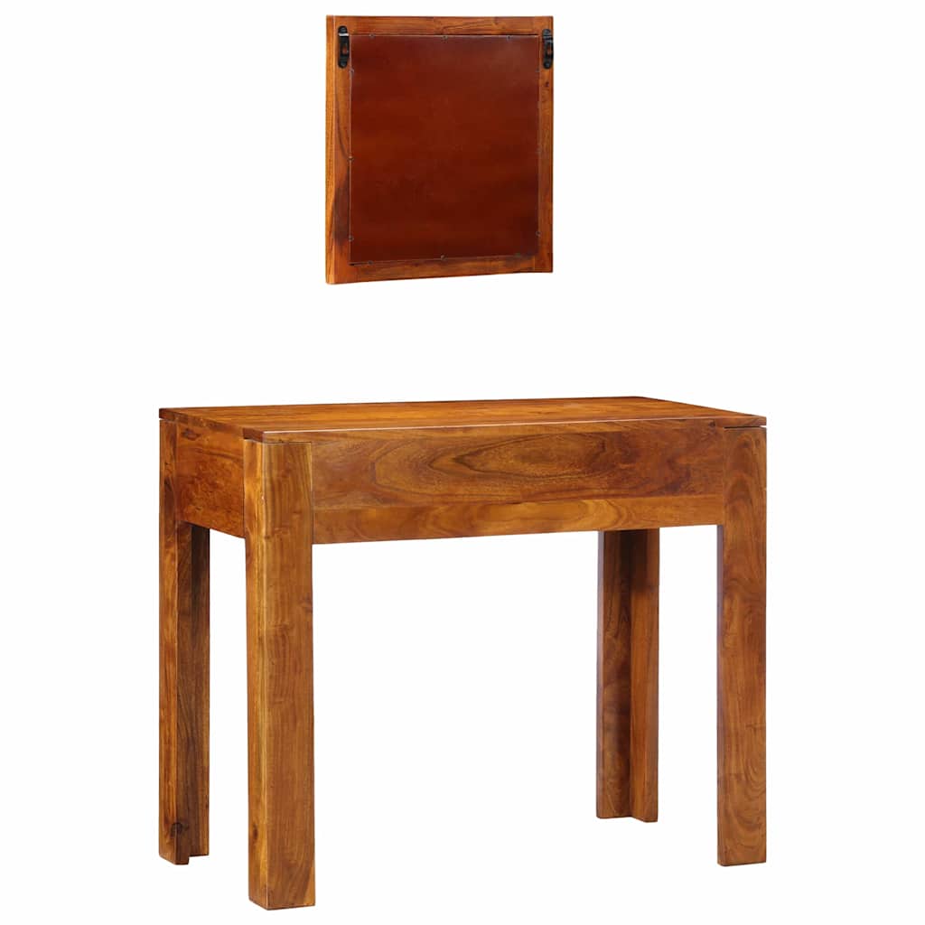 vidaXL Toaletka z szufladą Brązowy 90 x 45 x 75 cm Lite Drewno Akacji