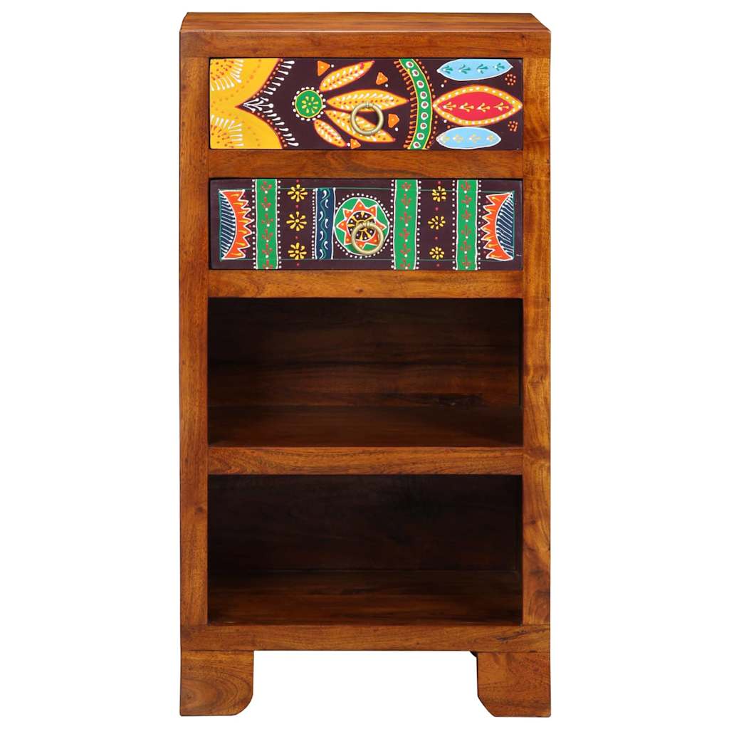 vidaXL Kwiecisty Stolik Końcowy z szufladą Brązowy 40 x 35 x 75 cm