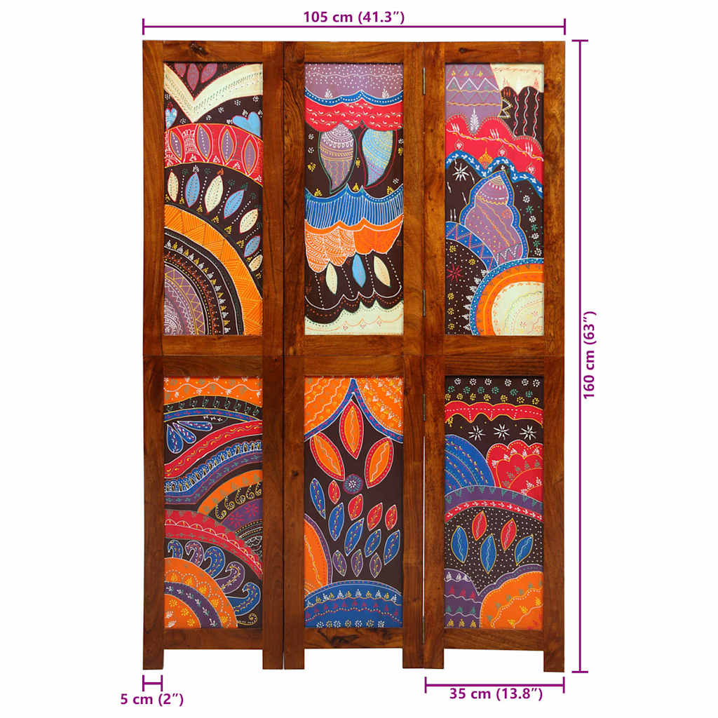 vidaXL Przesłona pokoju Miodowy brąz 105 x 1,5 x 160 cm