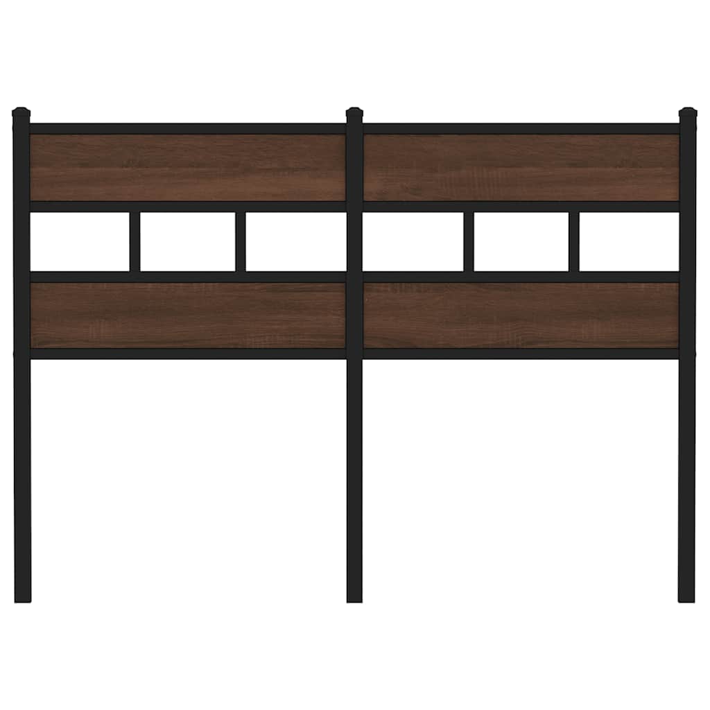 vidaXL Wymienne wezgłowie, brązowy dąb, 120 cm, stal i materiał drewnopochodny