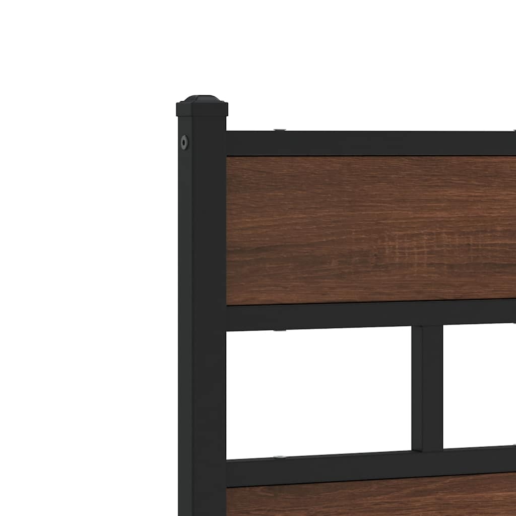 vidaXL Wymienne wezgłowie, brązowy dąb, 120 cm, stal i materiał drewnopochodny