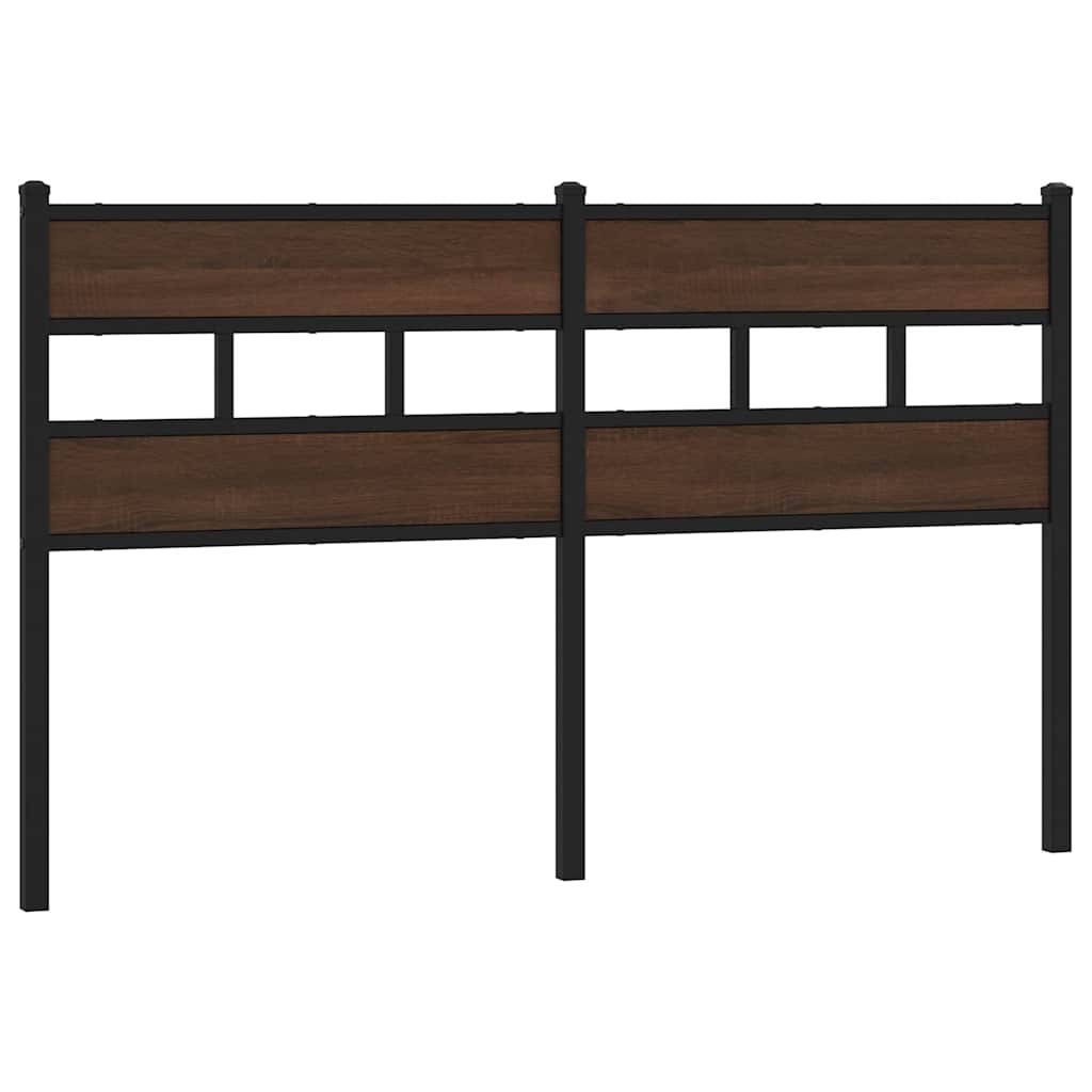 vidaXL Wymienne wezgłowie, brązowy dąb, 160 cm, stal i materiał drewnopochodny