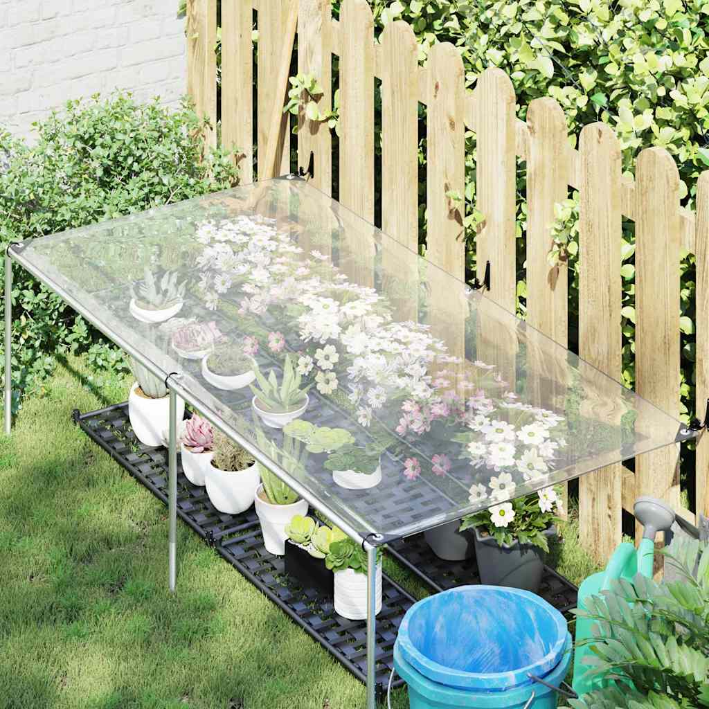 vidaXL Przezroczysta plandeka z oczkami 1x2 m Polietylen