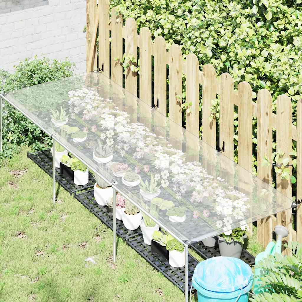 vidaXL Przezroczysta plandeka z oczkami 1x3 m Polietylen