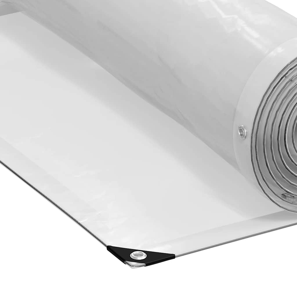 vidaXL Przezroczysta plandeka z oczkami 1x3 m Polietylen