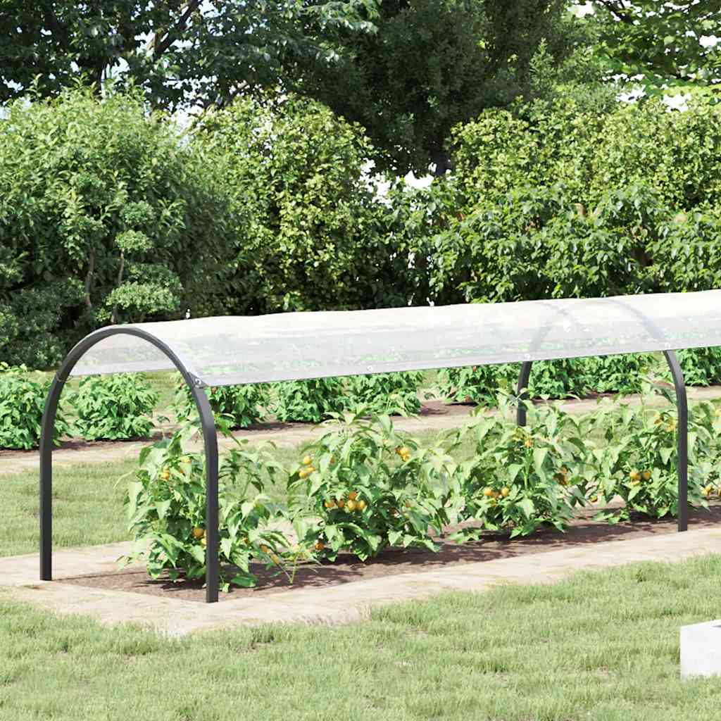 vidaXL Przezroczysta plandeka z oczkami 1x6 m Polietylen