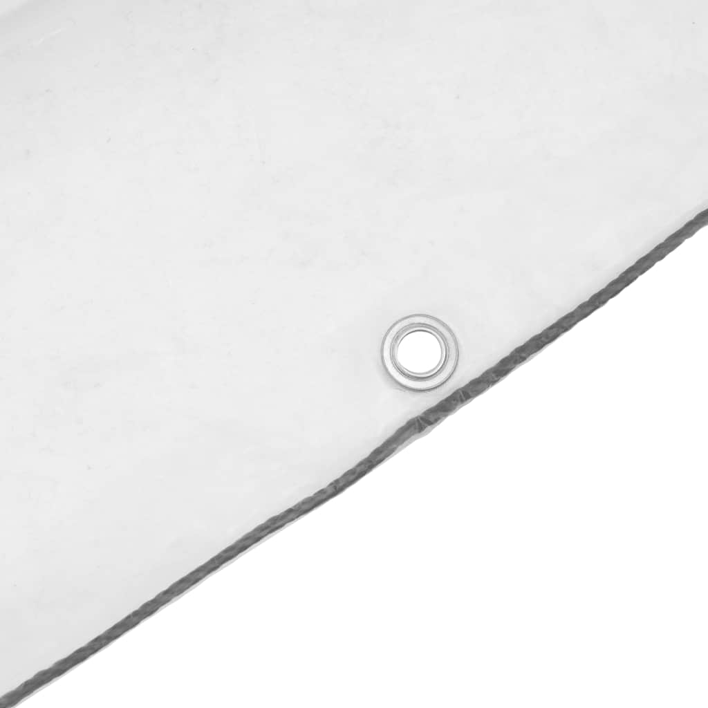 vidaXL Przezroczysta plandeka z oczkami 2x8 m Polietylen