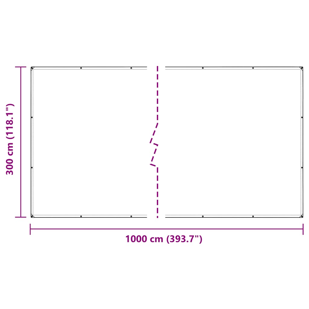 vidaXL Przezroczysta plandeka z oczkami 3x10 m Polietylen