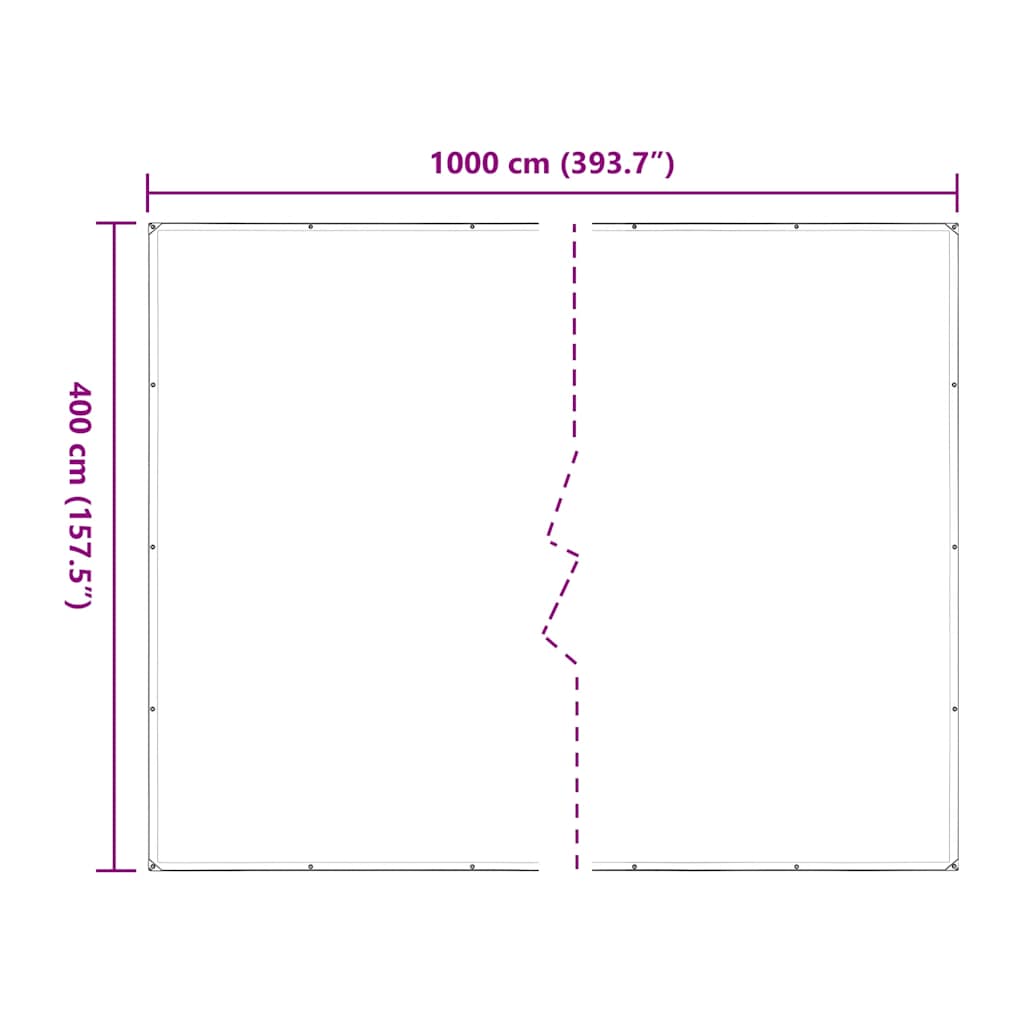 vidaXL Przezroczysta plandeka z oczkami 4x10 m Polietylen