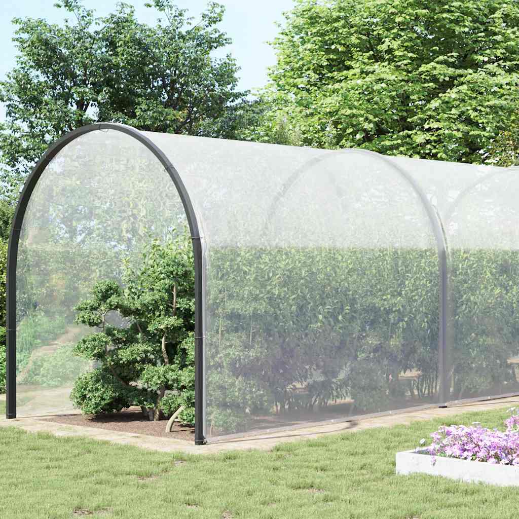 vidaXL Przezroczysta plandeka z oczkami 8x12 m Polietylen