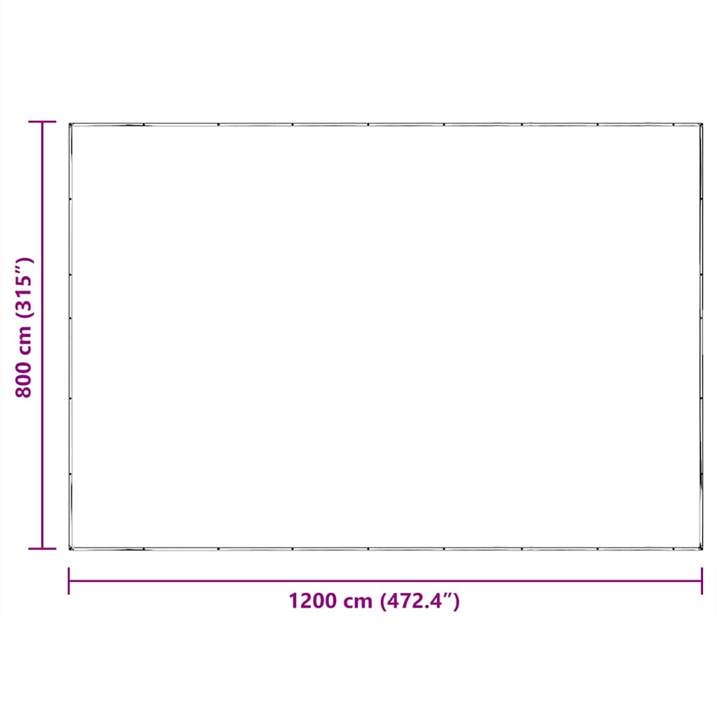 vidaXL Przezroczysta plandeka z oczkami 8x12 m Polietylen