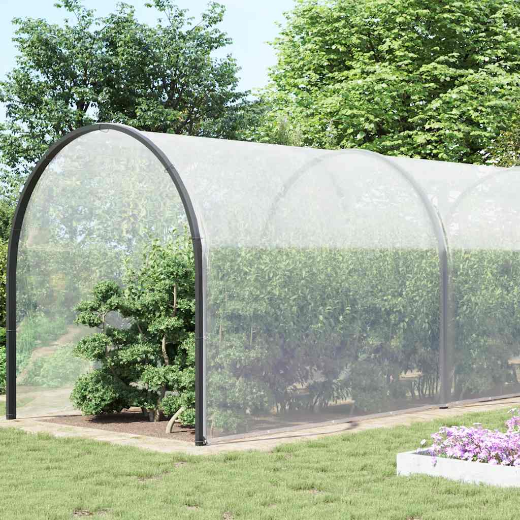 vidaXL Przezroczysta plandeka z oczkami 10x10 m Polietylen