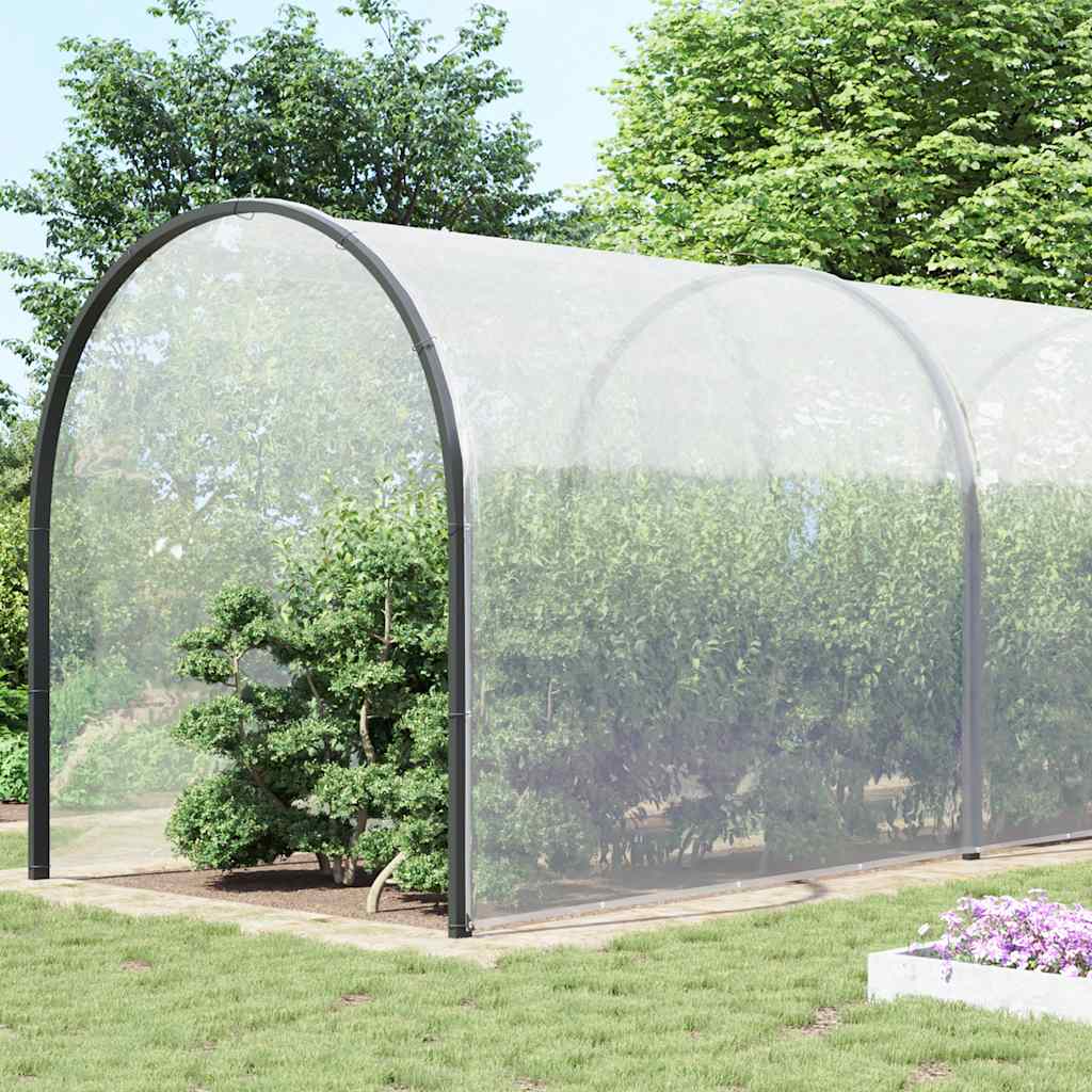 vidaXL Przezroczysta plandeka z oczkami 10x12 m Polietylen