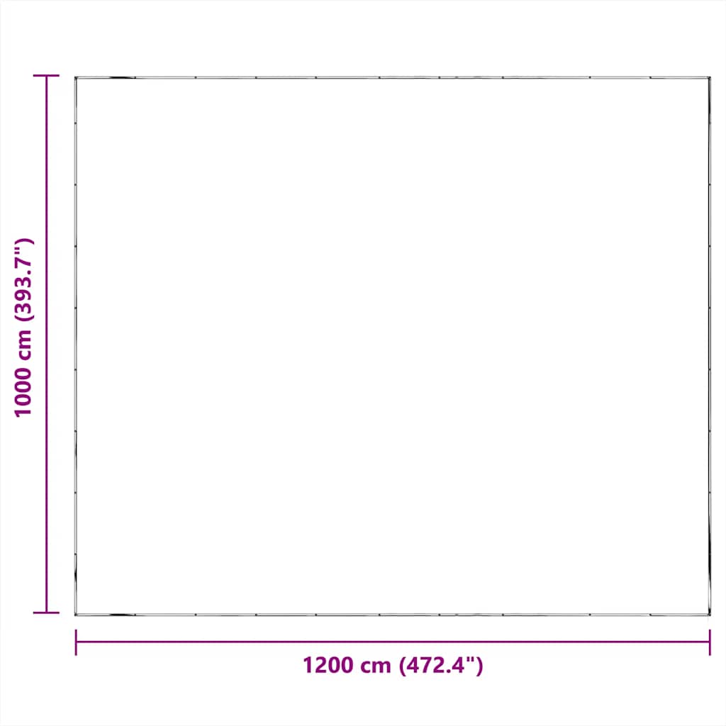 vidaXL Przezroczysta plandeka z oczkami 10x12 m Polietylen