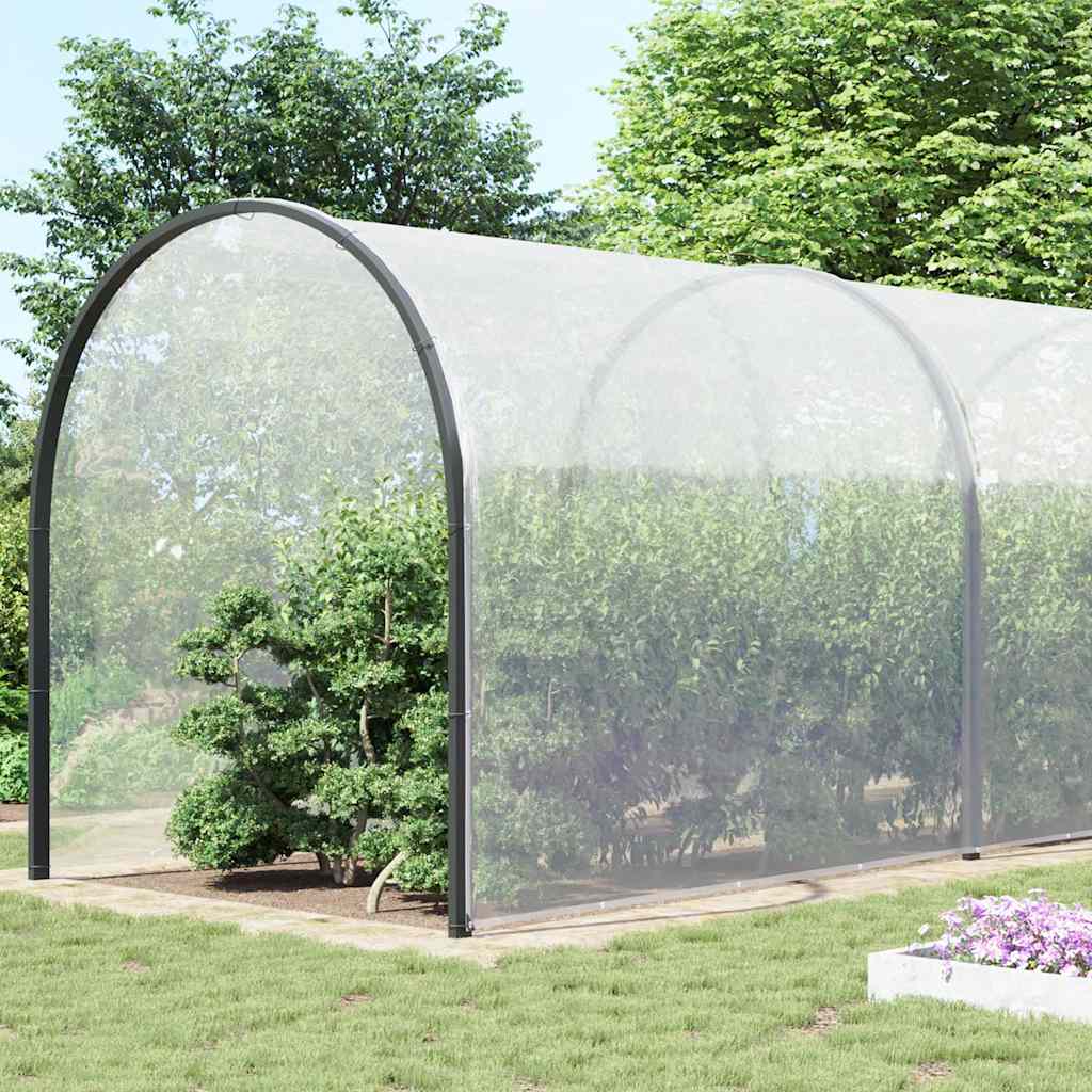 vidaXL Przezroczysta plandeka z oczkami 12x12 m Polietylen
