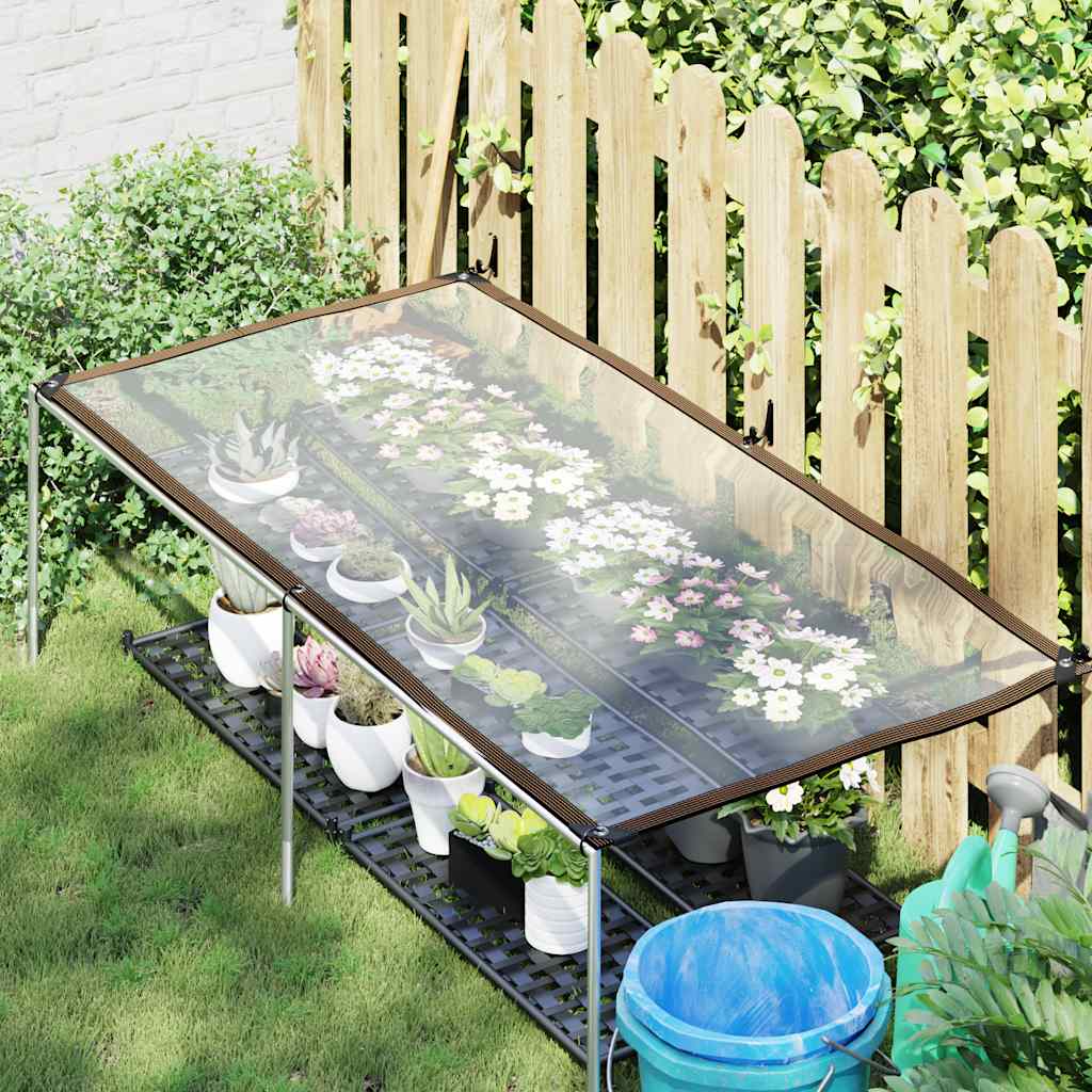 vidaXL Przezroczysta plandeka z oczkami 1x2 m Polietylen
