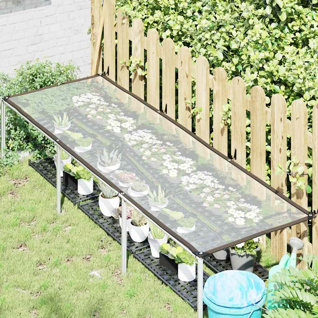 vidaXL Przezroczysta plandeka z oczkami 1x3 m Polietylen