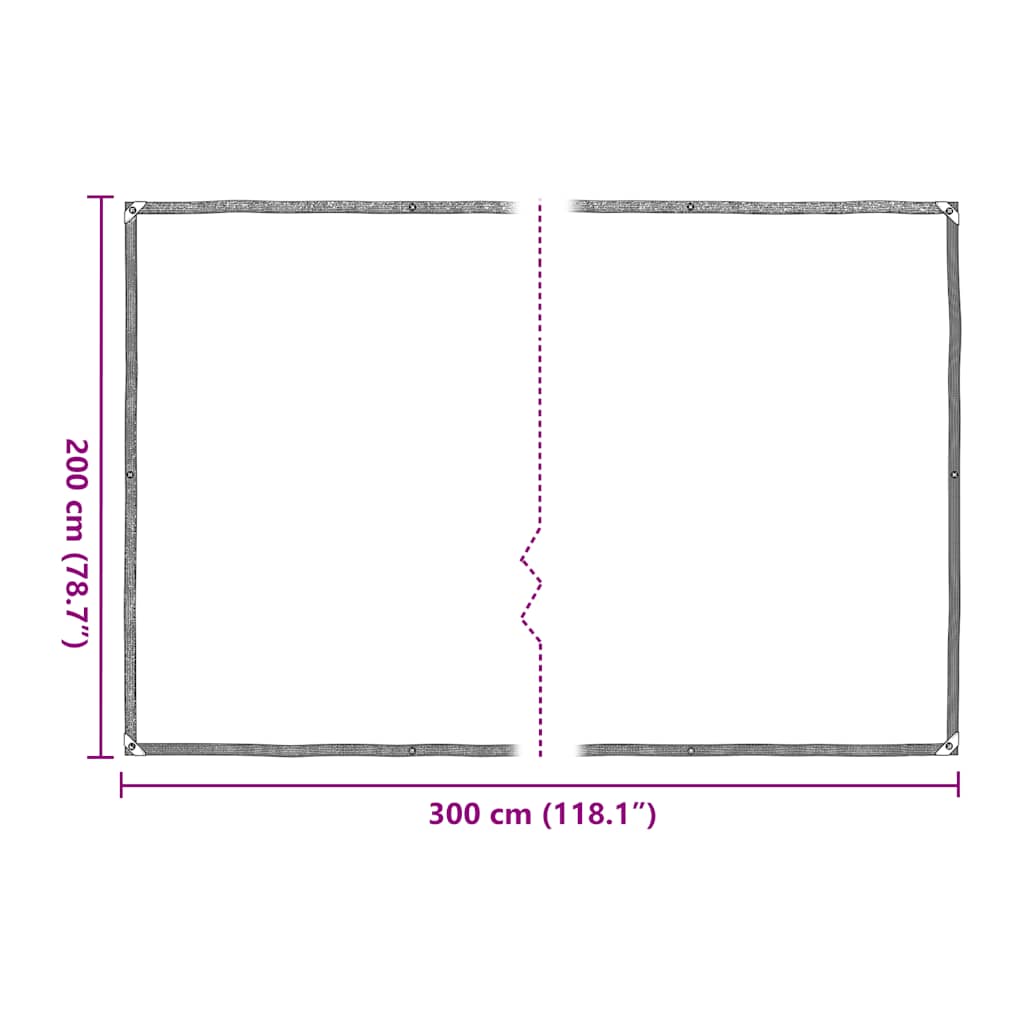 vidaXL Przezroczysta plandeka z oczkami 2x3 m Polietylen