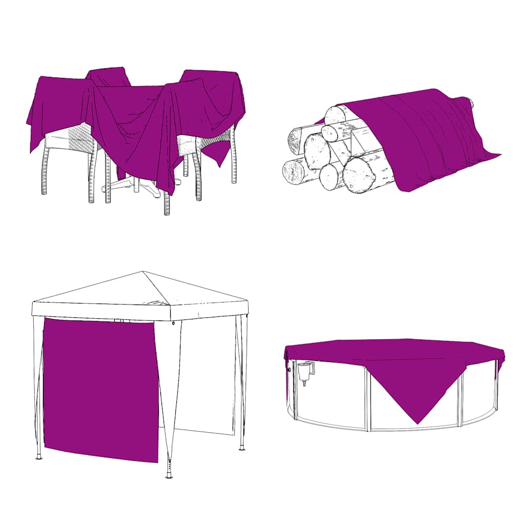 vidaXL Przezroczysta plandeka z oczkami 2x12 m Polietylen