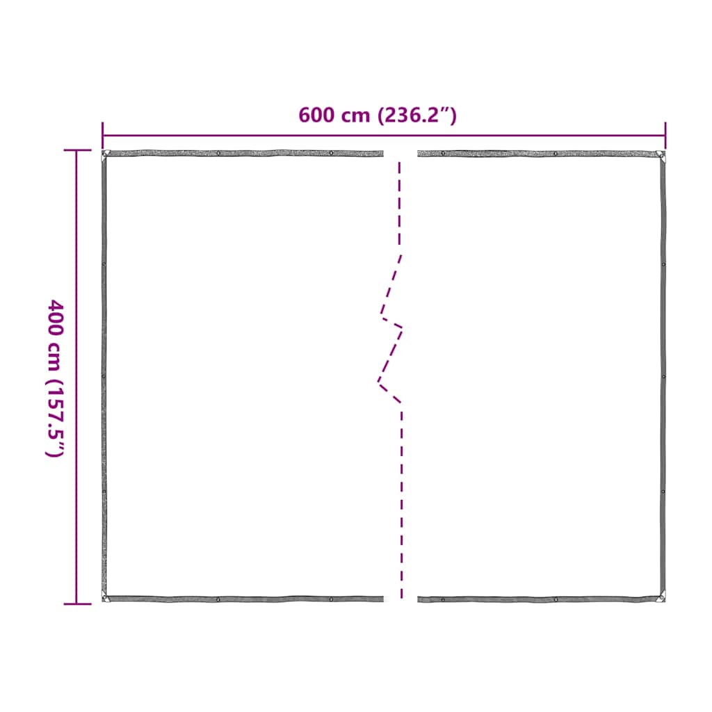 vidaXL Przezroczysta plandeka z oczkami 4x6 m Polietylen