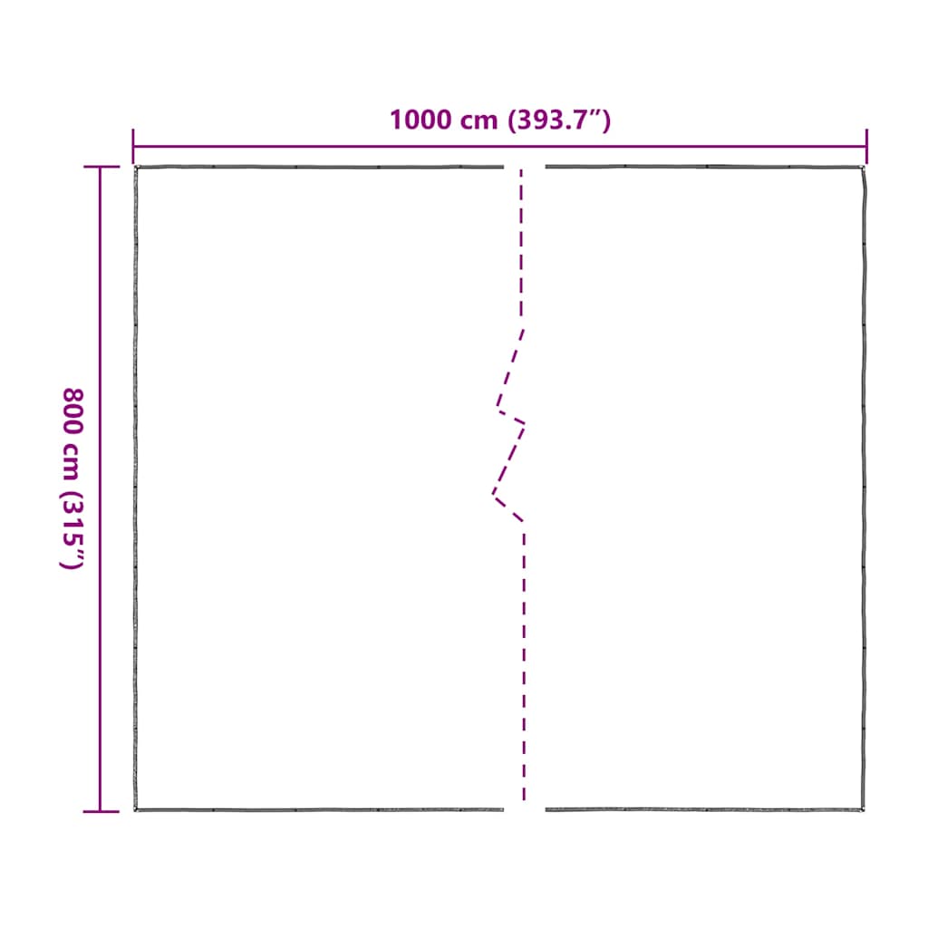 vidaXL Przezroczysta plandeka z oczkami 8x10 m Polietylen