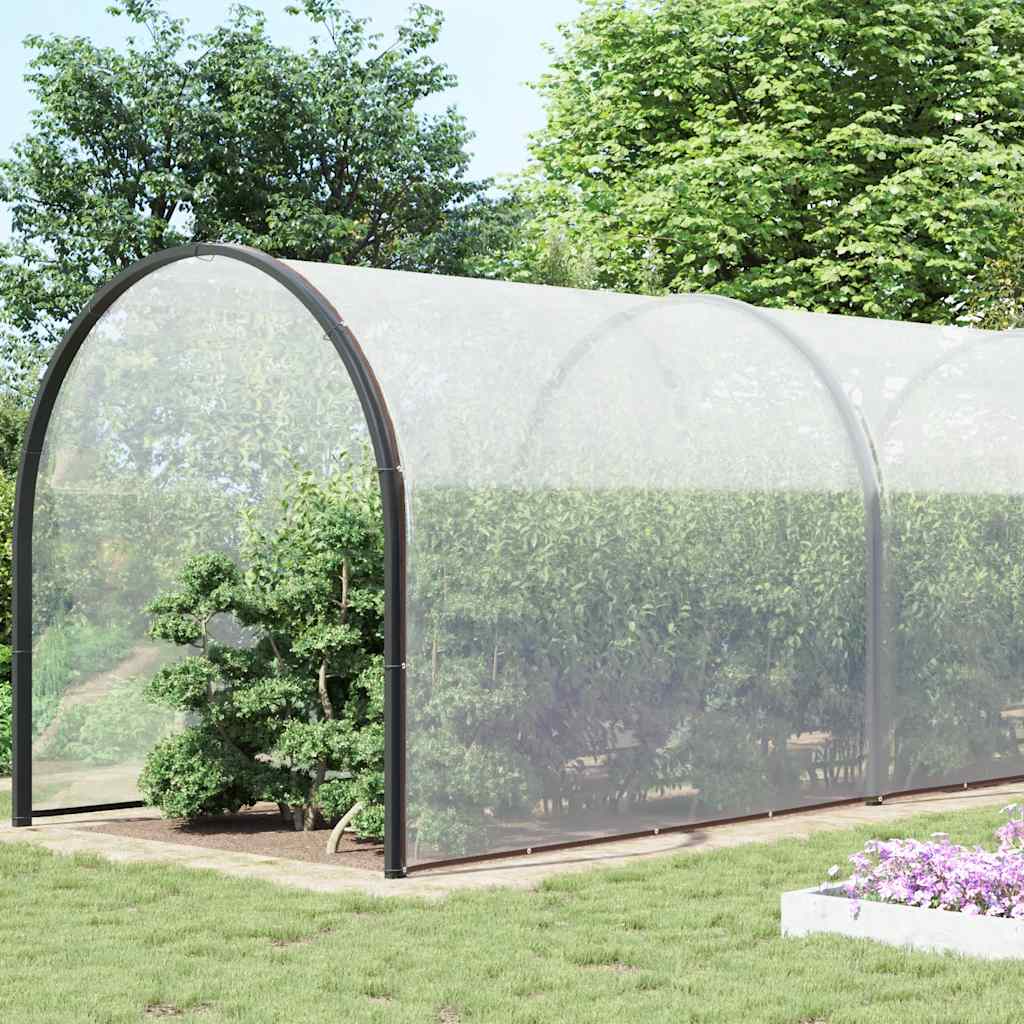 vidaXL Przezroczysta plandeka z oczkami 8x12 m Polietylen