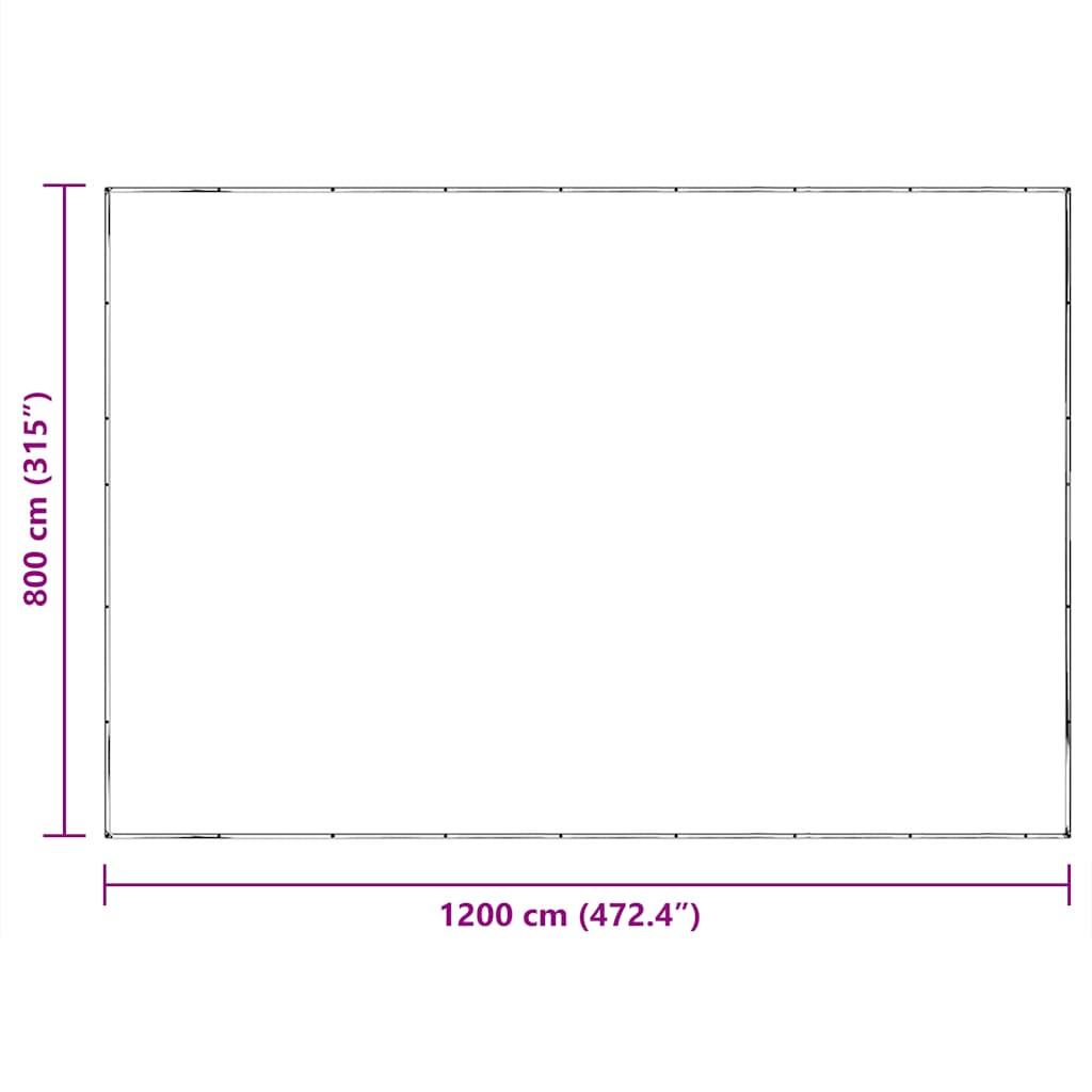 vidaXL Przezroczysta plandeka z oczkami 8x12 m Polietylen