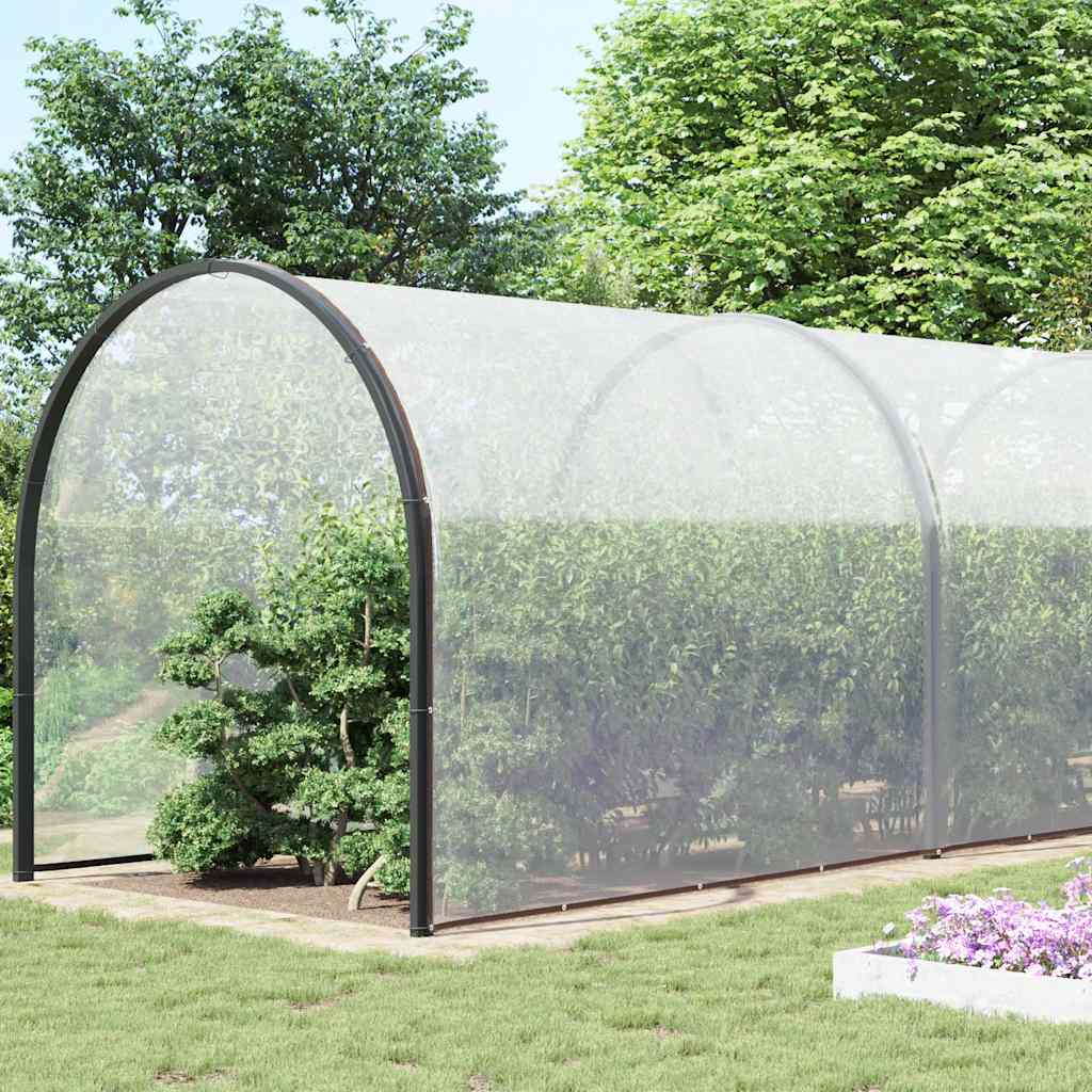 vidaXL Przezroczysta plandeka z oczkami 10x10 m Polietylen