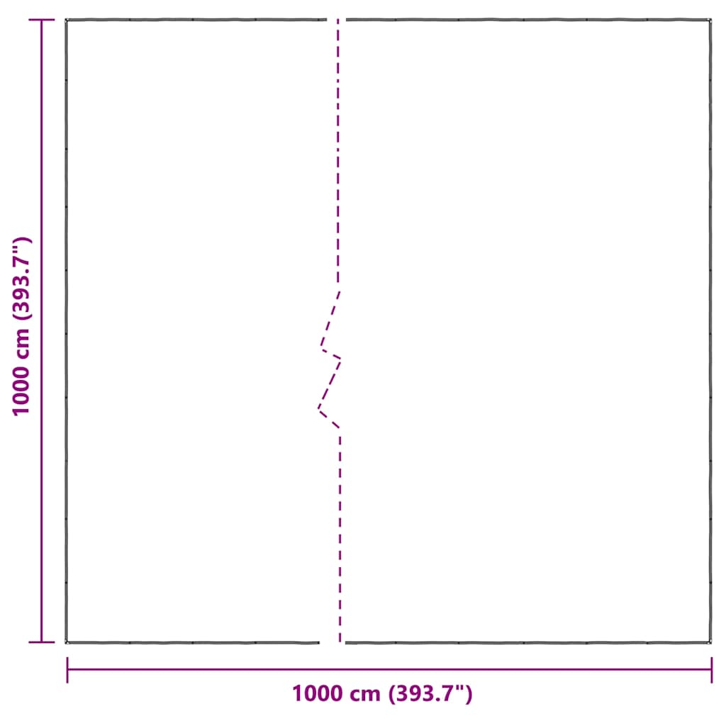 vidaXL Przezroczysta plandeka z oczkami 10x10 m Polietylen