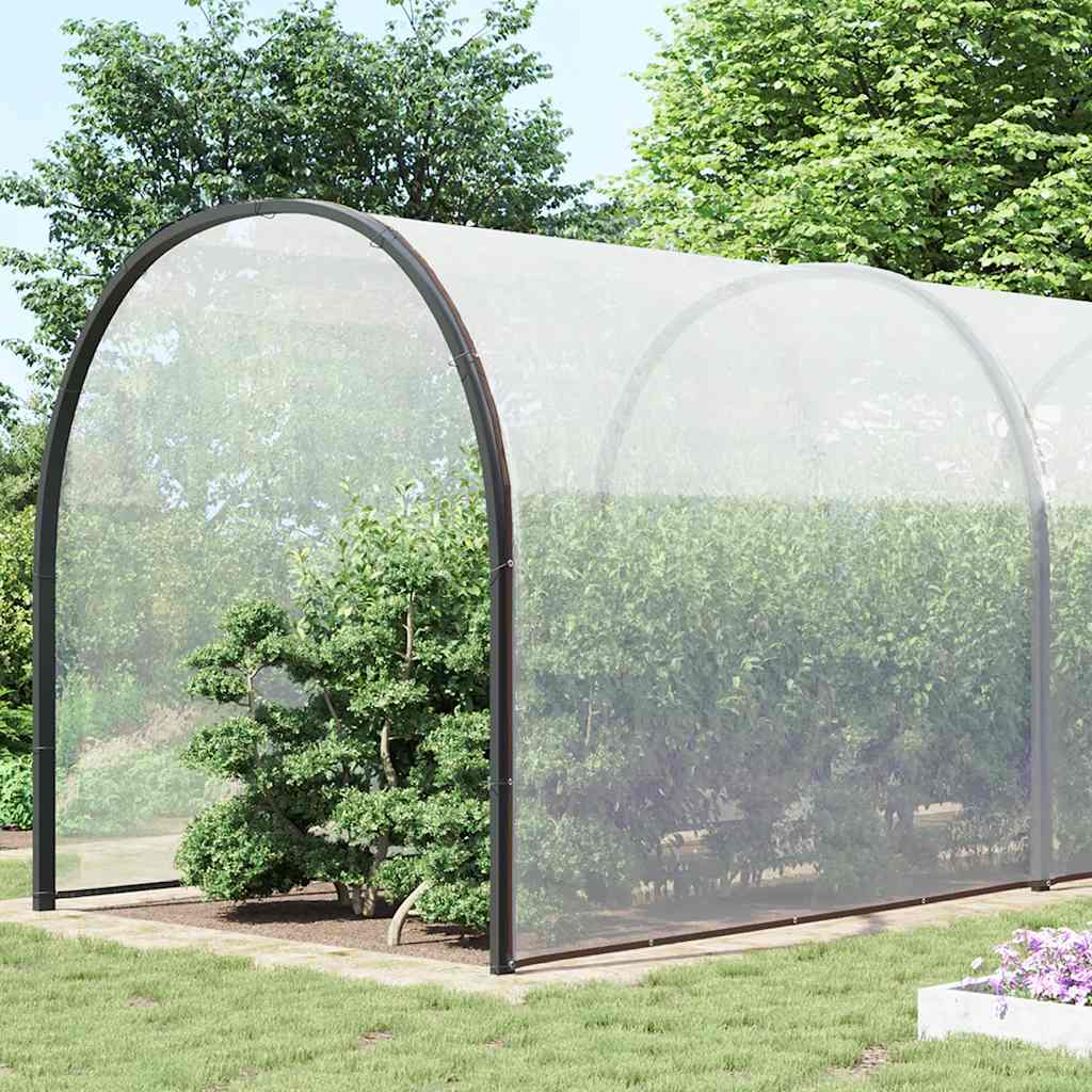 vidaXL Przezroczysta plandeka z oczkami 10x12 m Polietylen