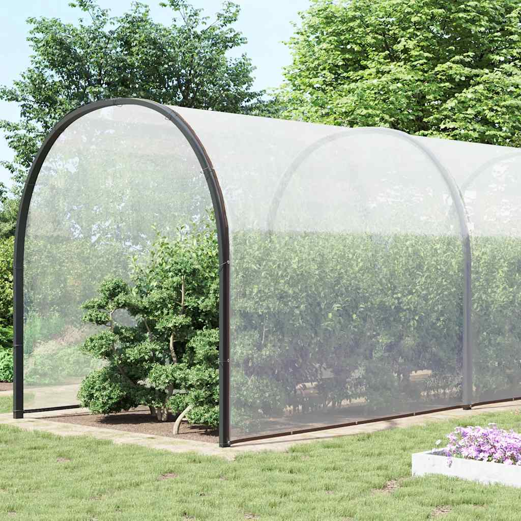 vidaXL Przezroczysta plandeka z oczkami 12x12 m Polietylen