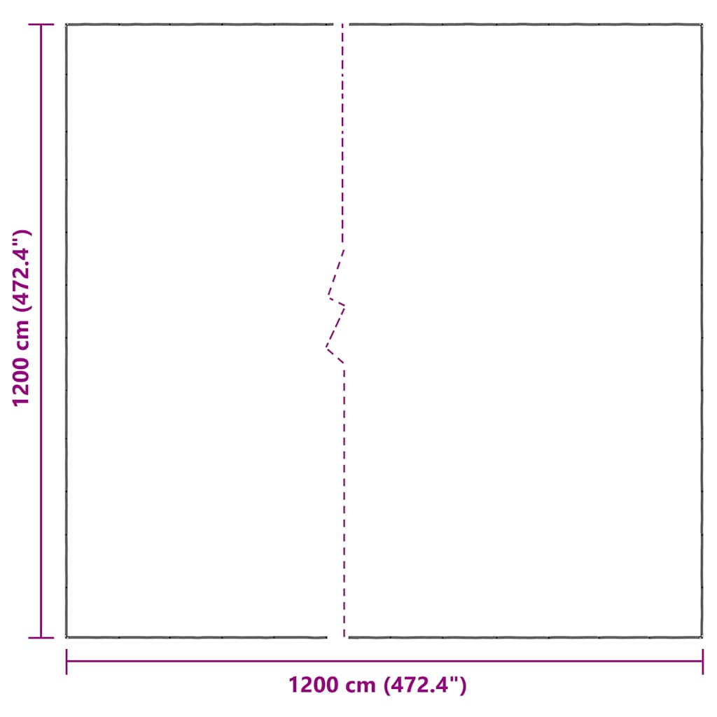 vidaXL Przezroczysta plandeka z oczkami 12x12 m Polietylen