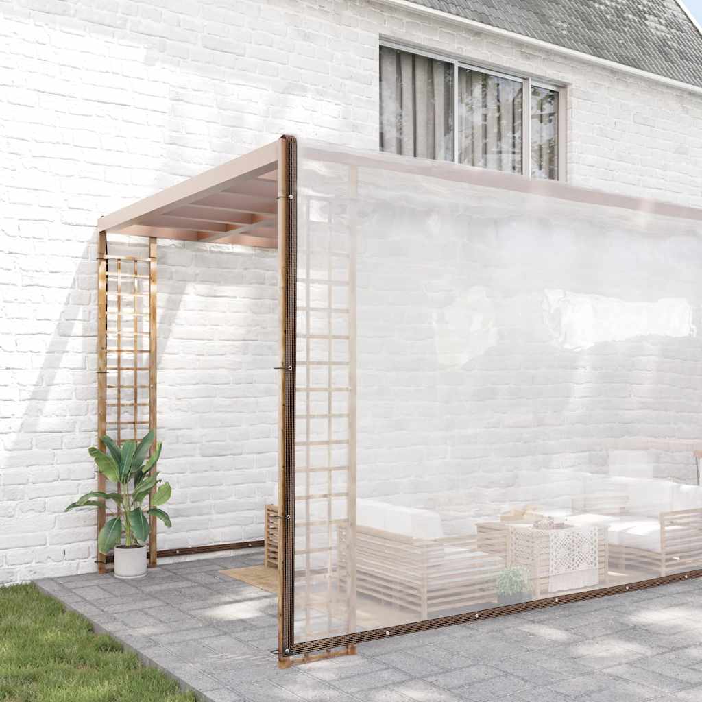 vidaXL Przezroczysta plandeka z oczkami 12x12 m Polietylen