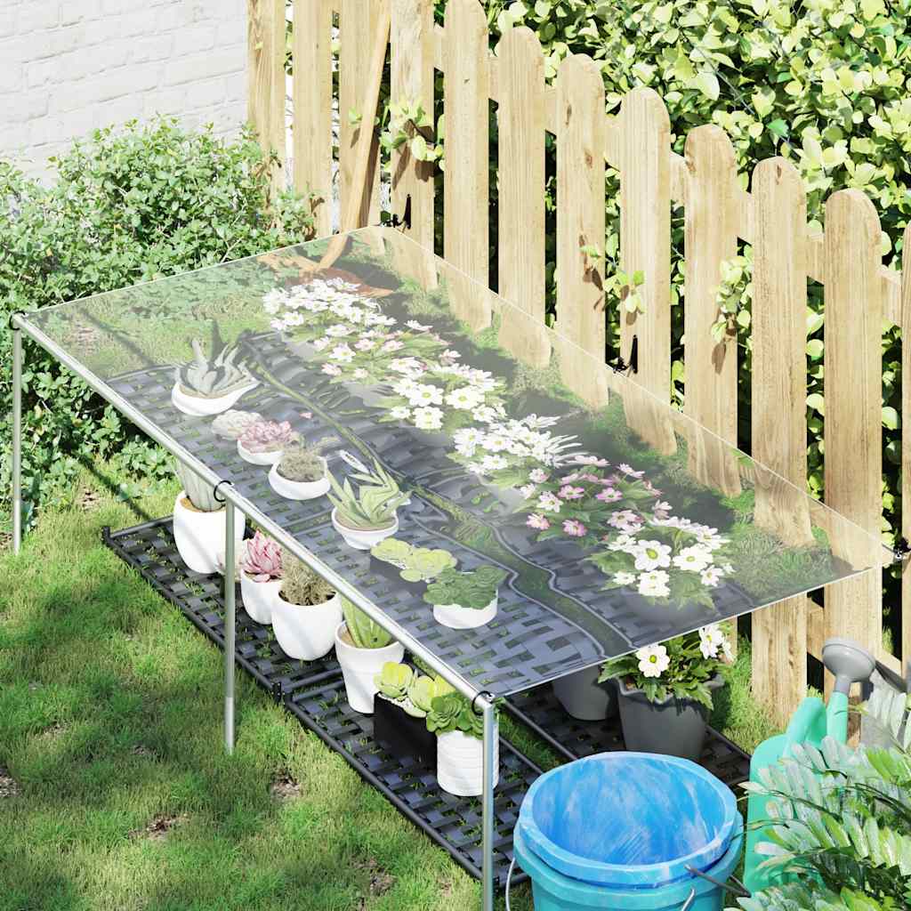 vidaXL Przezroczysta plandeka z oczkami 1x2 m PVC