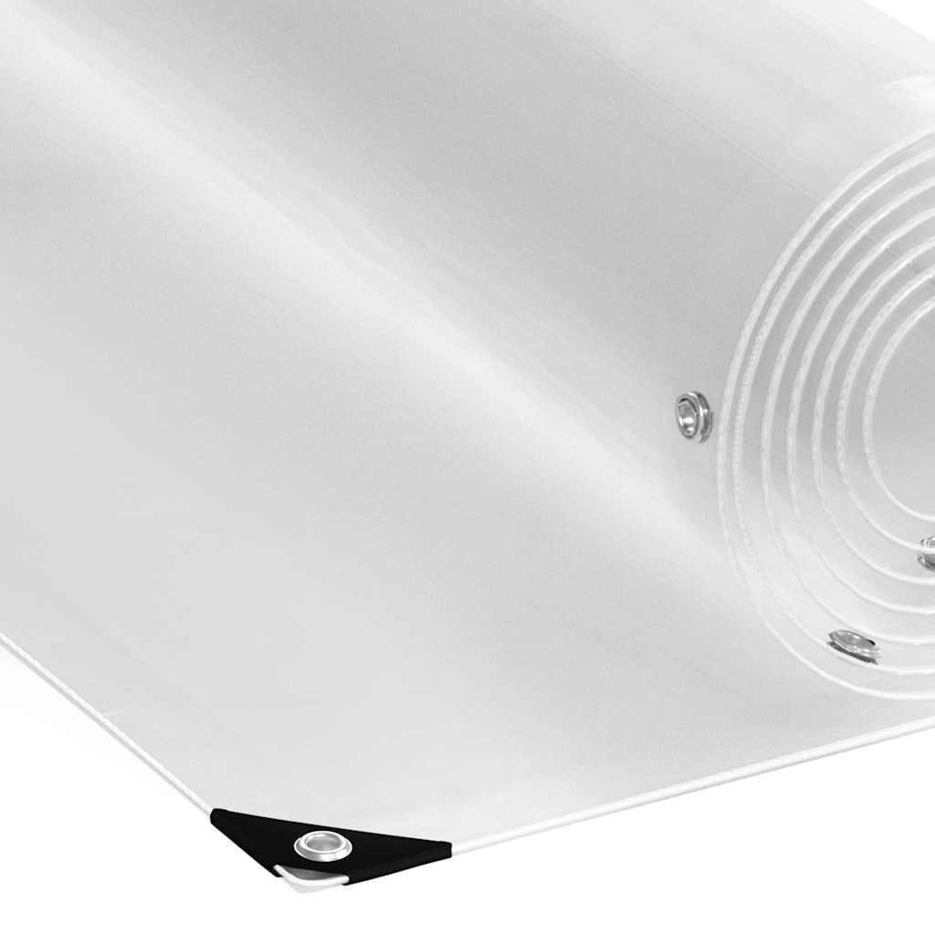 vidaXL Przezroczysta plandeka z oczkami 1x2 m PVC