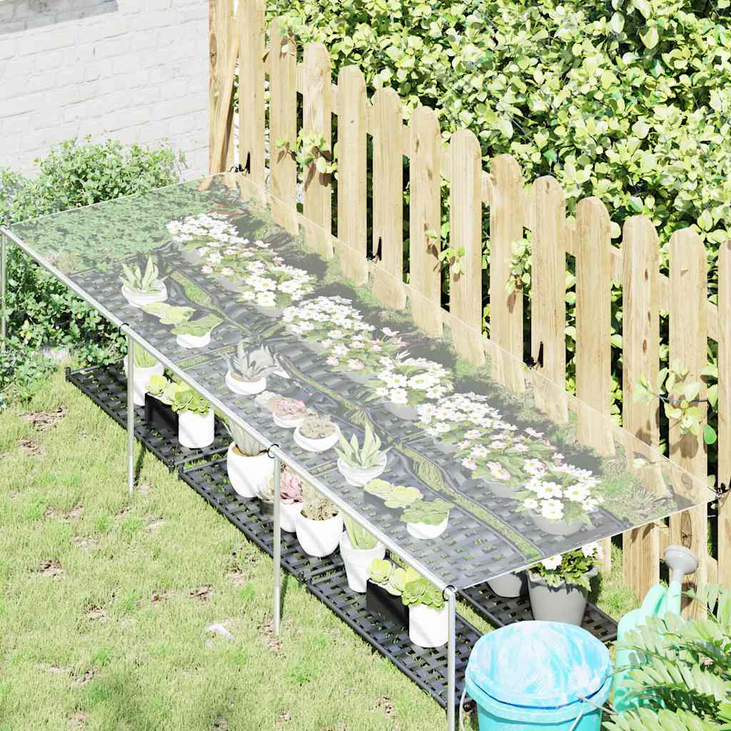 vidaXL Przezroczysta plandeka z oczkami 1x3 m PVC