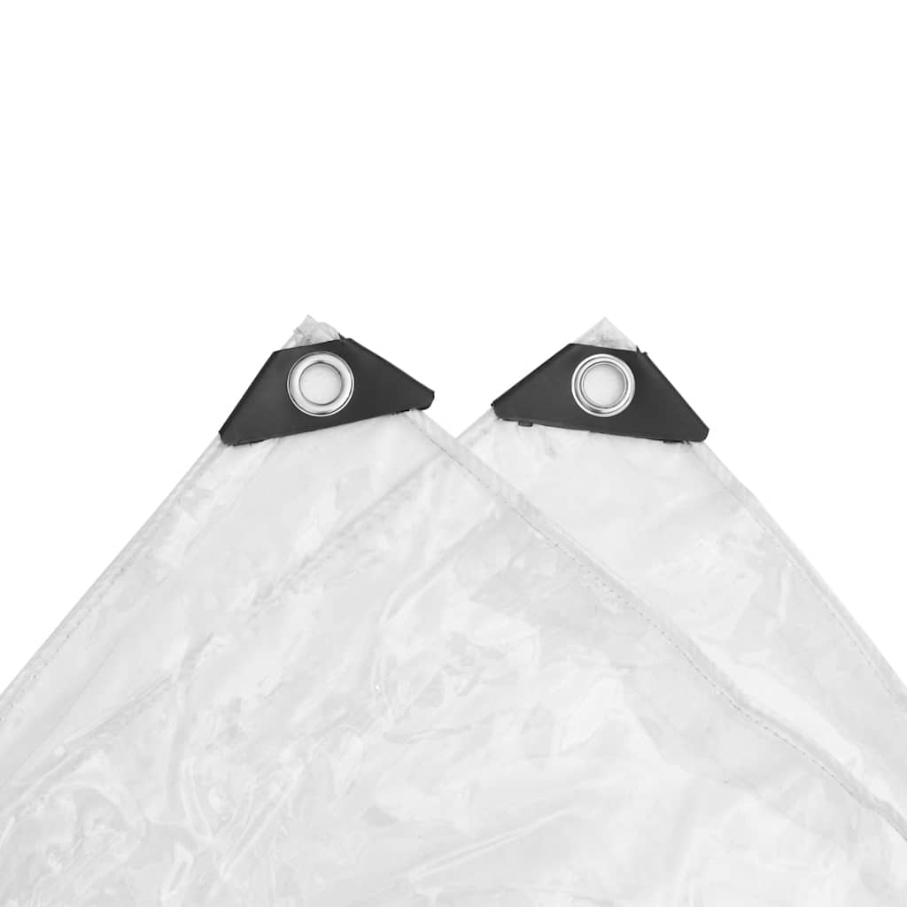 vidaXL Przezroczysta plandeka z oczkami 1x3 m PVC