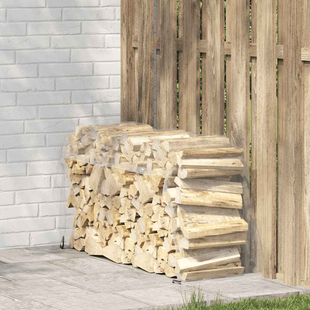 vidaXL Przezroczysta plandeka z oczkami 1x3 m PVC