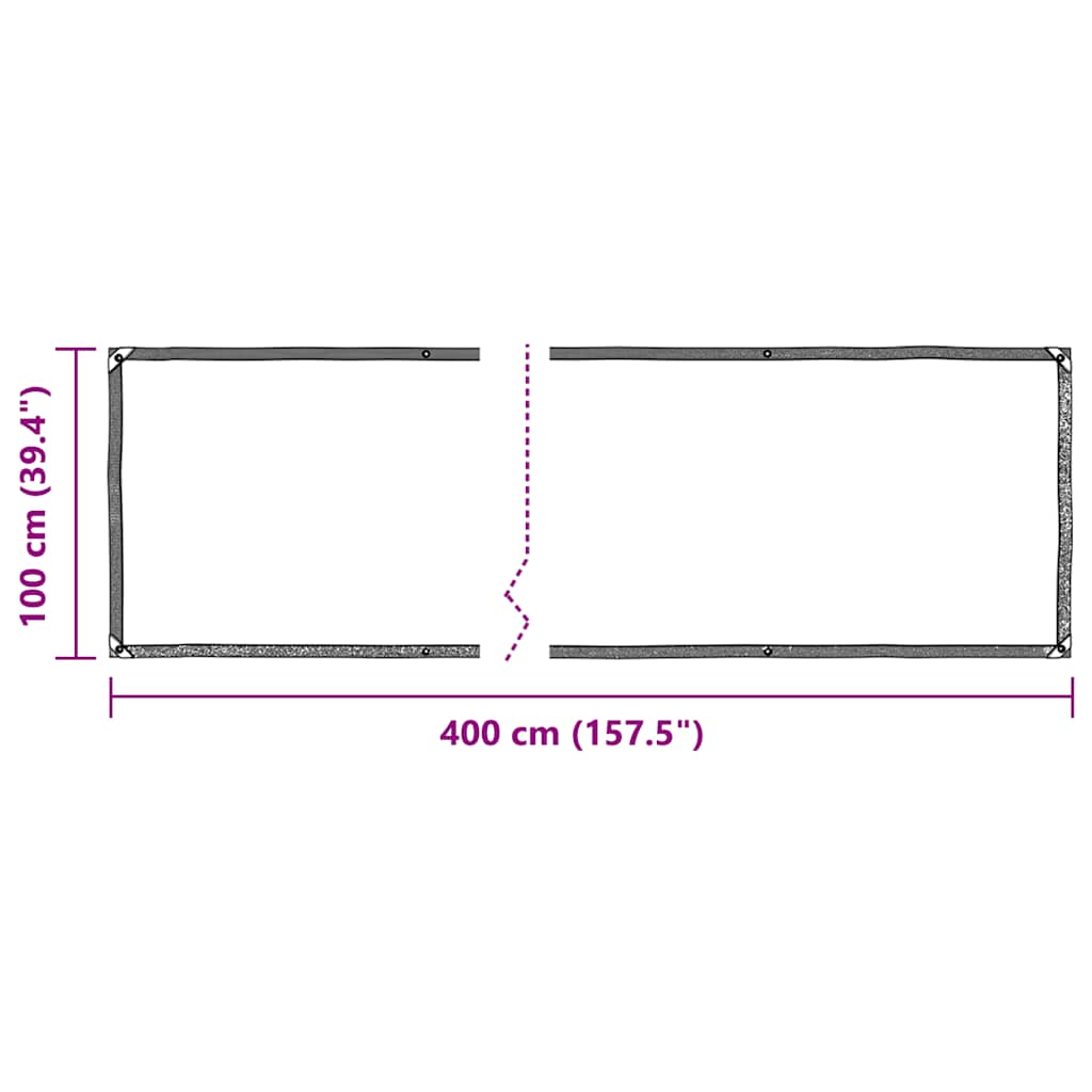 vidaXL Przezroczysta plandeka z oczkami 1x4 m PVC